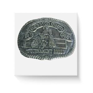 Unopened Vintage 1985 Series #1 Hesston Outfit Tournament Rodeo Belt Buckle